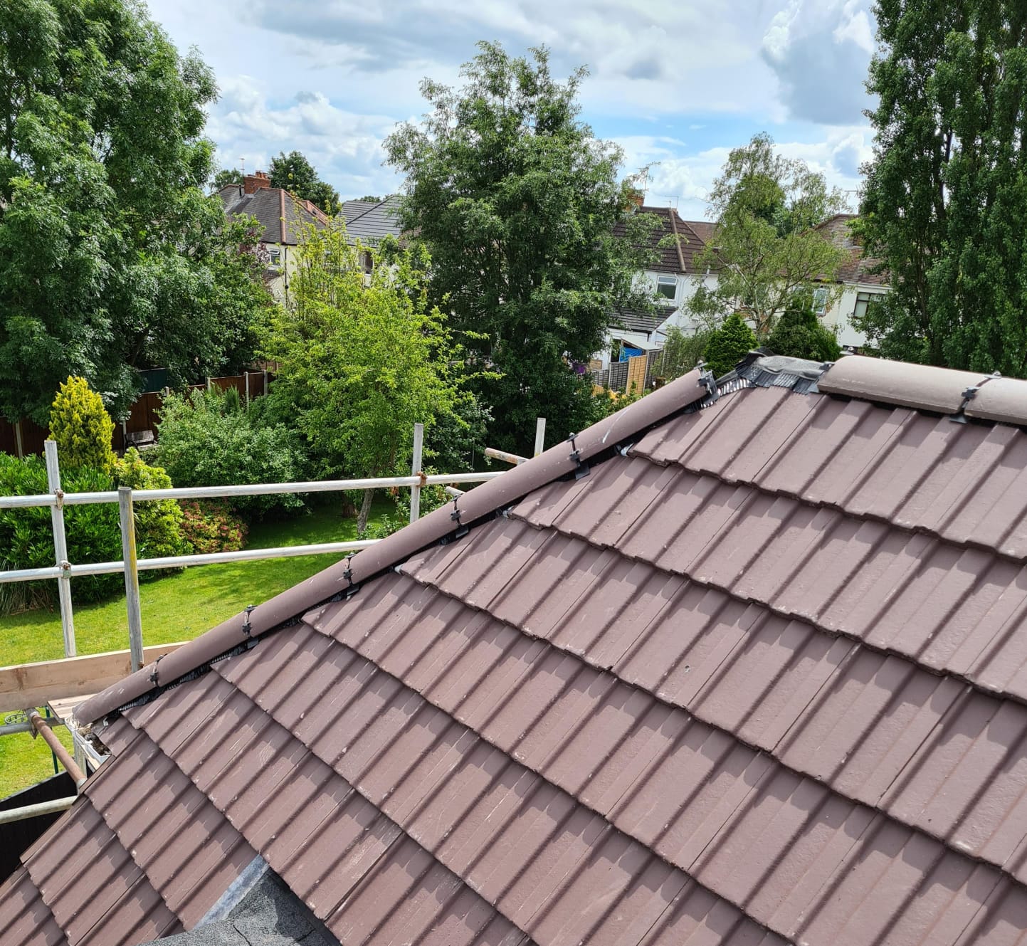 Ridge tiles and repointing
